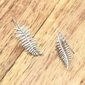 Silver Leaf Earrings